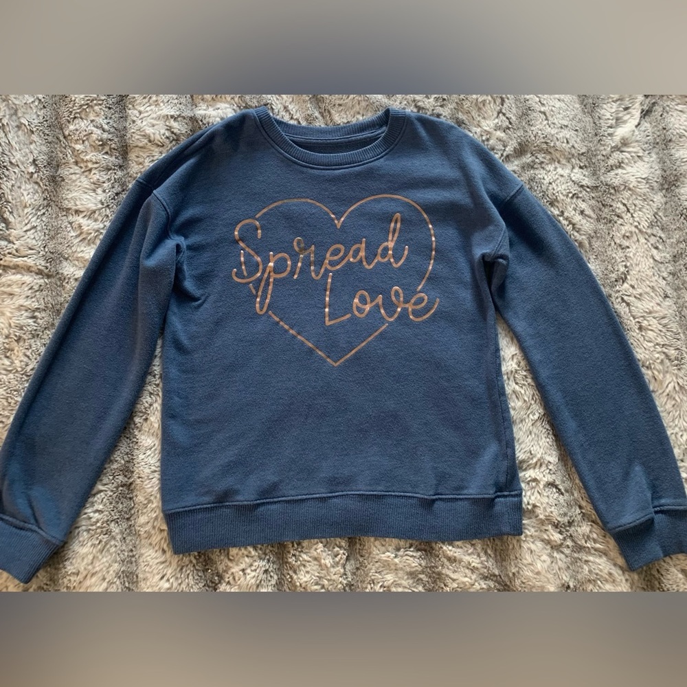 Girls blue SO sweater, medium.